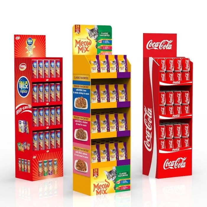 3 Tiers Corrugated Flooring Display Racks
