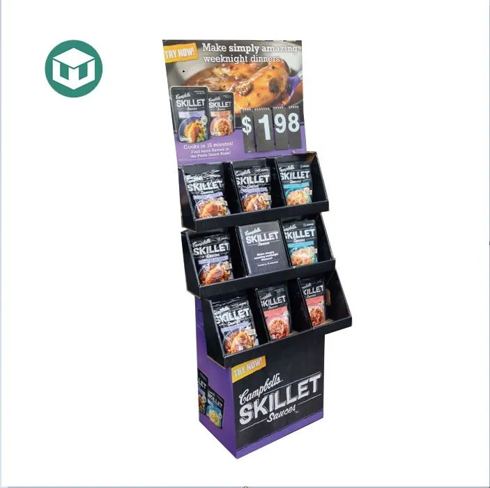 Chips Snack Cardboard Floor Display Stand